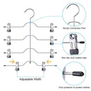 4 Tier Pant Hanger for Clothes Organizer Multifunction Shelves Magic Trouser Hangers Closet Storage