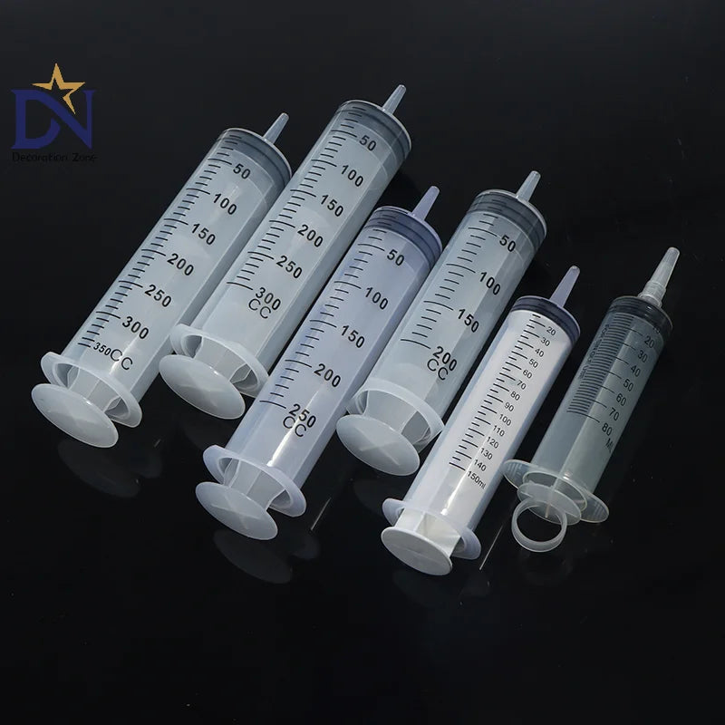 80-350ml Large Capacity Syringe Reusable Pump Measuring With Tube Feeding Ink Pumping Oil Feeding Enema Glue Filling