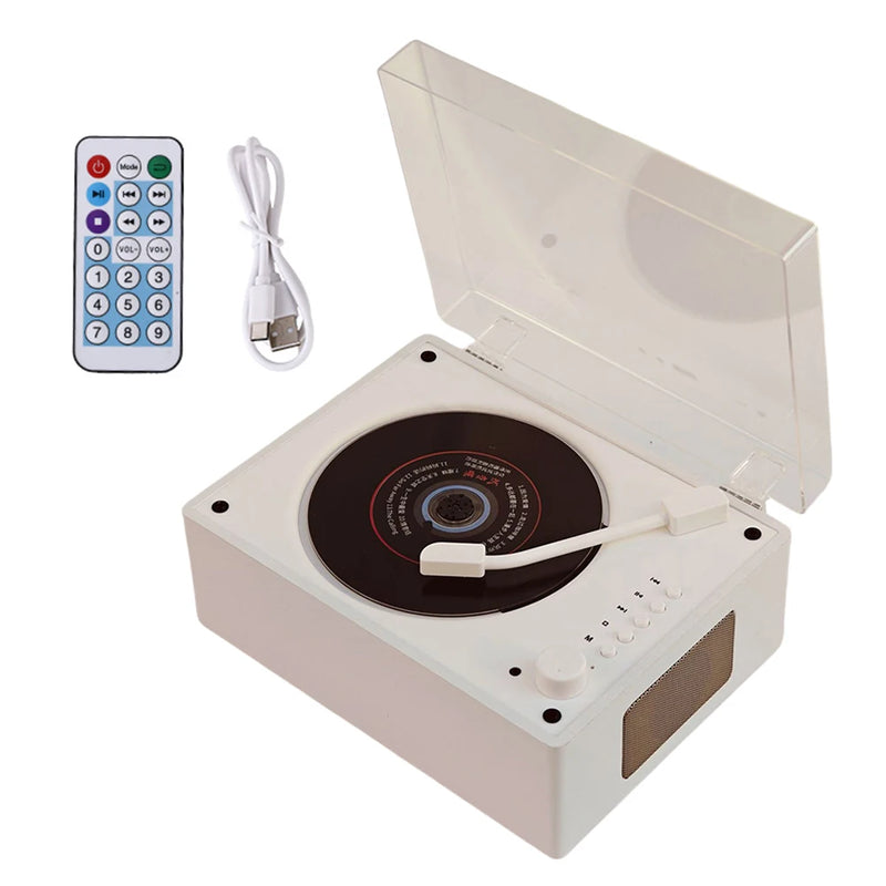 Portable CD Player Rechargeable Support CD BT USB 3.5mm AUX CD Music Player Bluetooth-Compatible 5.0 Desktop CD Player for Phone