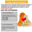 Custom Lion King Wooden Family Puzzle Personalized Name Ornaments Wooden Lion Statue Home Decor Thanksgiving Christmas Warm Gift