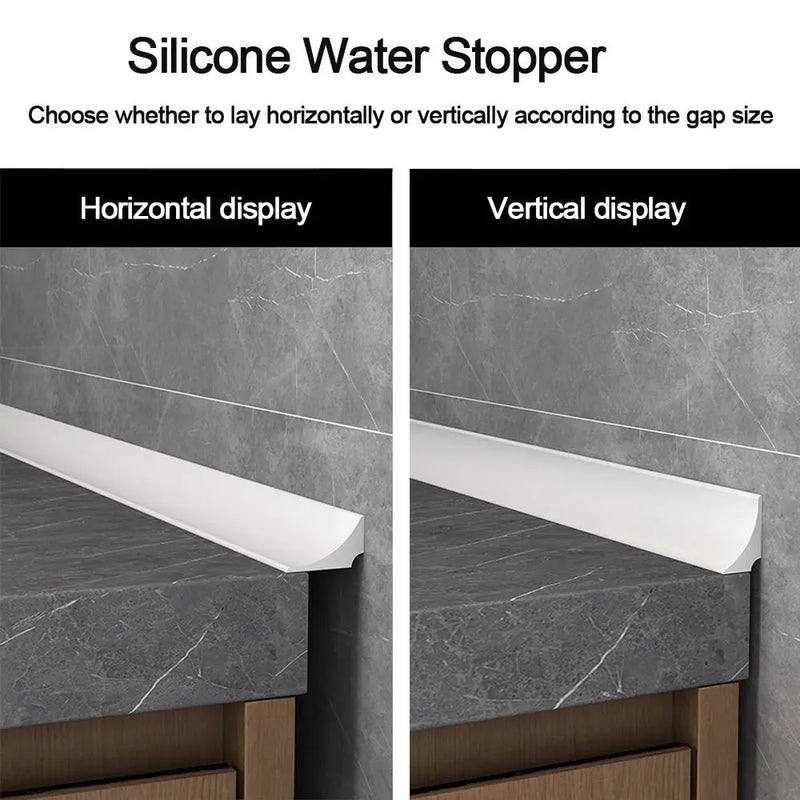 Self-Adhesive Silicone Bathroom Water Stopper Water Retaining Strip Bendable Bathroom Door Washing Machine Shower Dam Barrier