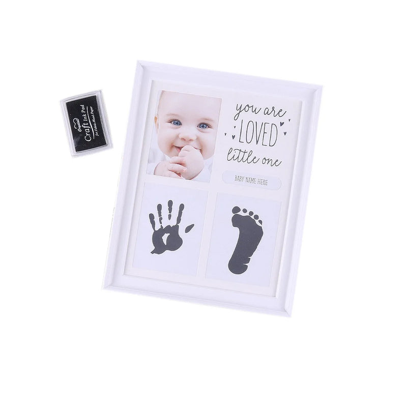 Hand and Foot Print Mud Newborn Hand and Foot Print Baby Baby Full Moon Hundred Days Souvenir First Birthday Gift Photo Frame