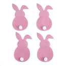 4Pcs Easter Bunny Felt Cutlery Holder Bag Happy Easter Decorations for Home Tableware Accessories Rabbit Cutlery Cover Bag Table