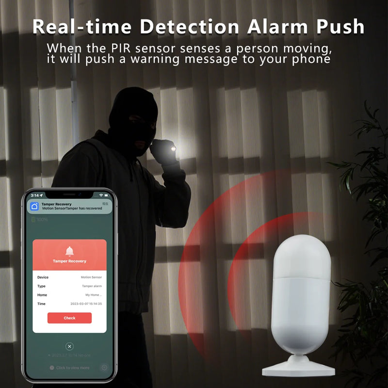 Meian Tuya Zigbee Human Motion Sensor Smart Home PIR Motion Sensor Detector Alarm Security Smart Life Works With ZigBee Gateway