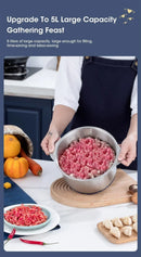 The Culinary Engine | 5L Stainless Steel Electric Meat Grinder & Food Processor