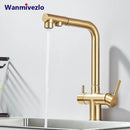 Pulling Filter Kitchen Faucet Hot & Cold Water Mixer Dual Mode Filtration Purification Kitchen Sinks 360 Rotation