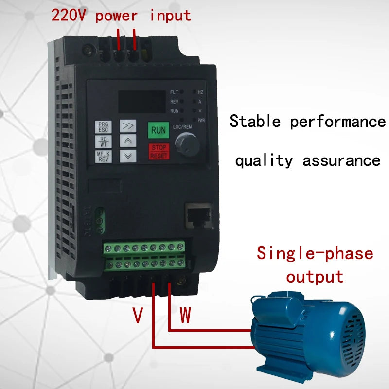 2.2KW 220V VFD Single Phase input 220v and 1 Phase Output 220V Frequency Converter/Adjustable Speed Drive/Frequency Inverter