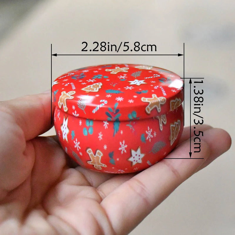 12pcs Premium Floral Printed Candle Tins，DIY Round candle container，Be used for Creative Candle Making, Christmas candle jars.