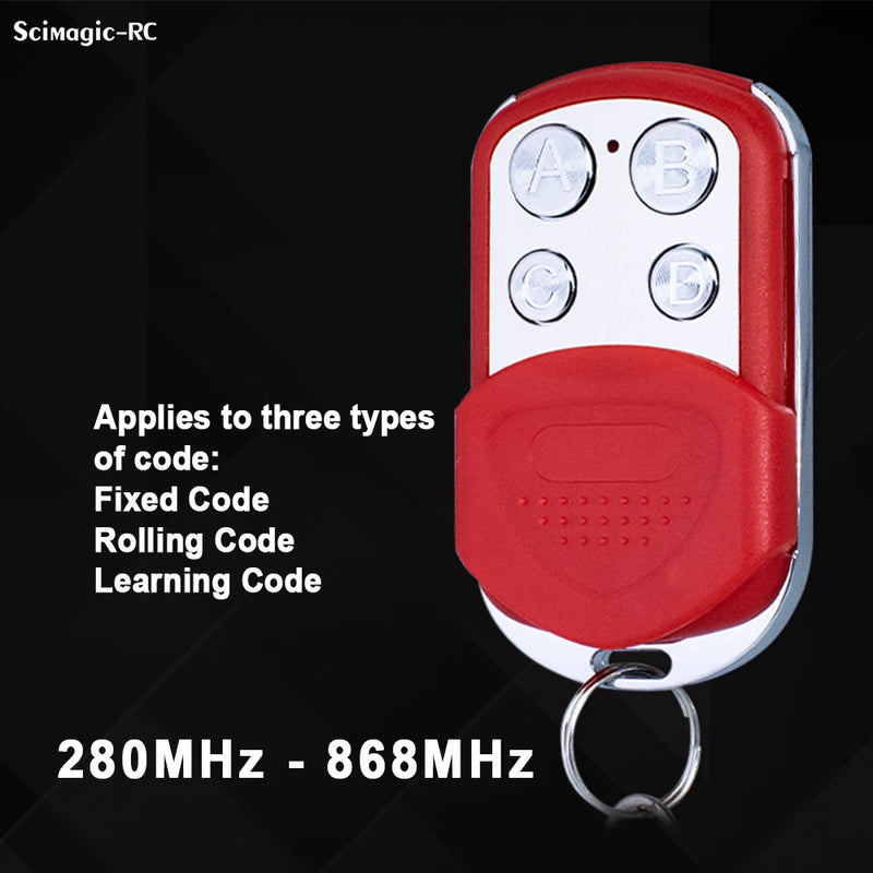 Multi Frequency Remote Control Duplicator 280-868MHz Fixed & Rolling Code 433.92MHZ Garage Gate Controller Handheld Transmitter