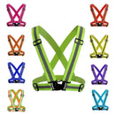 Unisex Motorcycle Reflective Vest Durable Clothing Adjustable Safety Elasticity Clothing For Night Running Cycling Walking