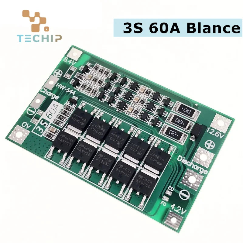 3S/4S 40A 60A Li-ion Battery Charger Protection Board 18650 BMS For Drill Motor 11.1V 12.6V/14.8V 16.8V Enhance/Balance