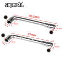 Rohrsteckschlüssel L-förmig 6 mm 7 mm Perforierter Winkel 7-förmig Sechskant-Doppelkopf-Reparaturwerkzeuge für 3D-Drucker MK8/E3D Düse