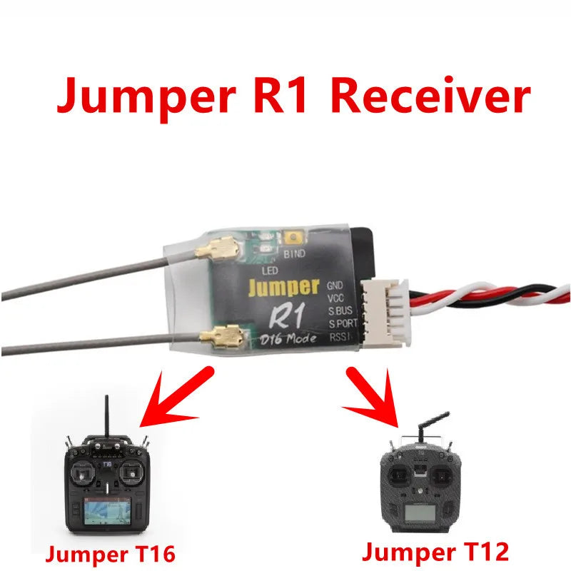 Jumper R1 R900 Mini Receiver 16CH Sbus for T16 Pro D16 D8 Mode Radio T8 T12 OpenTX Frsky Radiomaster TX16S Radioking TX18S