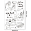 Easter Themed Silicone Clear Stamps Transparent Stamps for Birthday Valentine's Day Party Cards Making DIY Scrapbooking