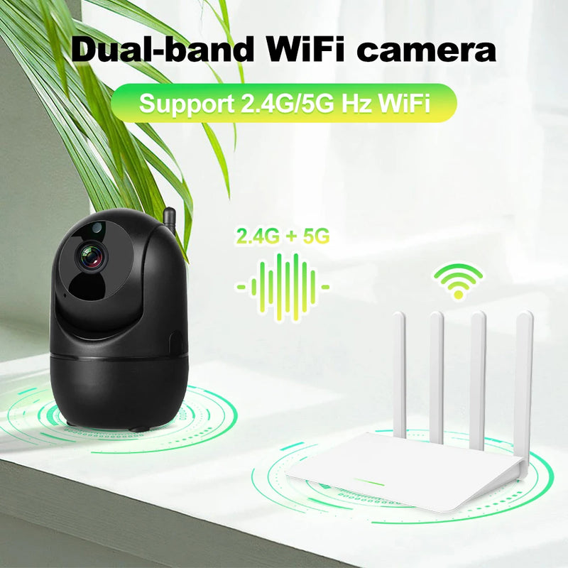 Indoor WiFi IP Camera Wireless Surveillance Camera Home 1080P PTZ Auto Tracking Baby monitor Alexa Security IP Camera 2.4G 5G