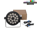 SHEHDS LED Flat Par Lighting18x12W RGBW/18x18W RGBWA+UV Aluminum Flat Par DJ Light For Disco Christmas Lights Audience