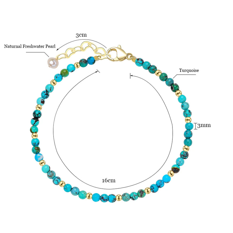 3MM Naturnal Stone Beads Bracelets For Women on Hand Luxury Jewelry Sets  Wholesale Bangle  Party Gift Tourmaline  Handwork