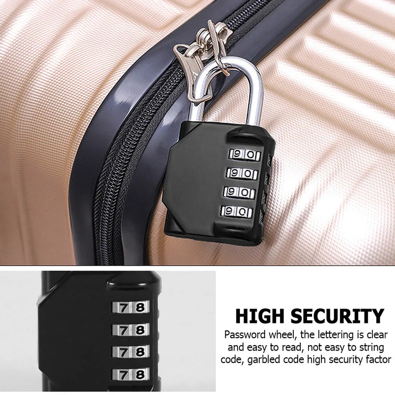 1 Pack 4 Digit Combination Lock, Locker Lock, Padlock Outdoor Indoor, Waterproof Design, for School, Gym Or Sports Locker, Toolb