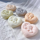 Sleeping Bear in Heart Shape Candle Mold Valentine's Day Gift idea Bear Silicone Mold Home Decor Wedding Gift