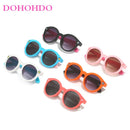 DOHOHDO Children Cute Cartoon Flower Heart Sunglasses Kids Round Glasses Baby Fashion Colors Sunglasses Boys Girls Eyewear UV400