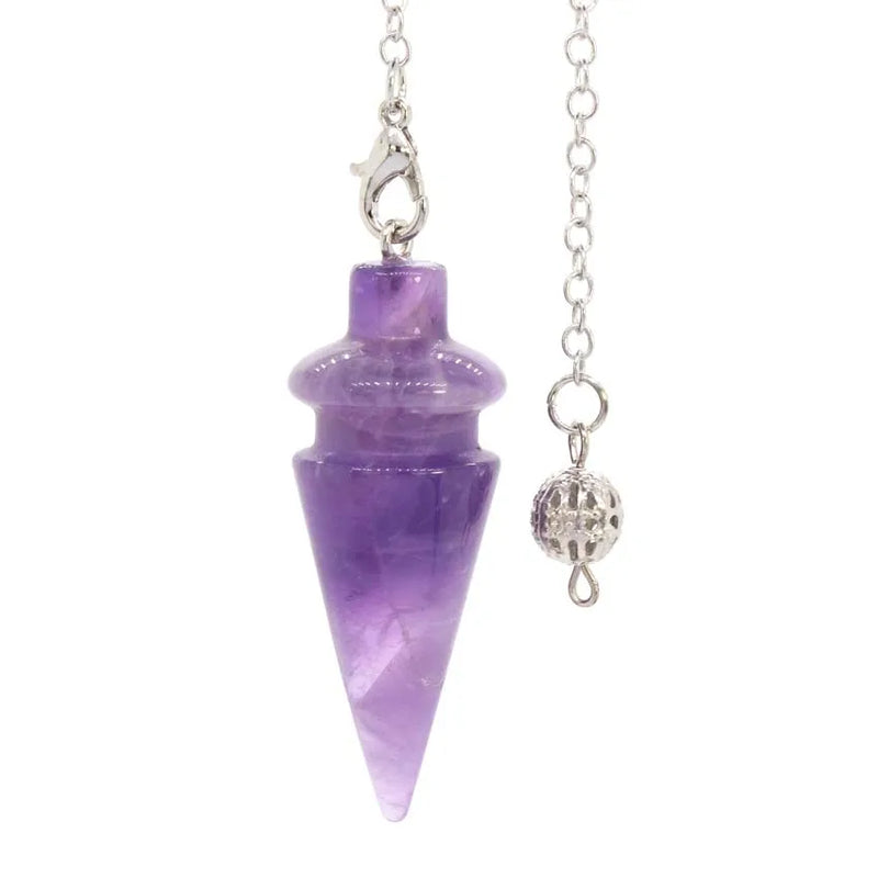Natural Healing Quartz Reiki Crystal Cone Stone Pendulum Pendant For Divinatory Pendulums Pendulo Pendules Dowsing Divination