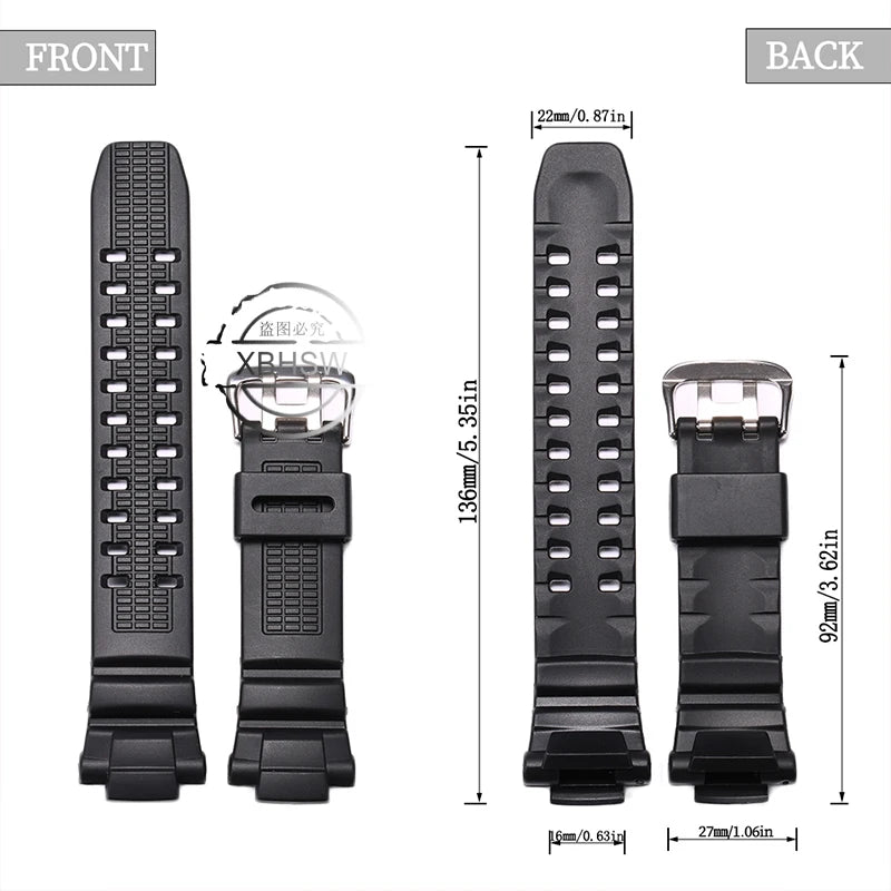 Silicone Rubber Strap Suitable for Casio  GW-3000B 3500B 2500B 2000 G-1500 Men's Watch Band Black Orange Replace Bracelet