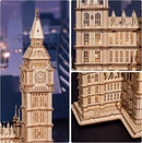 Robotime 3D Wooden Puzzle Game Big Ben,Tower Bridge for Children Adult Gift DIY With Light