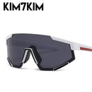Y2K Sport-Sonnenbrille für Herren und Damen 2023, Luxus-Markenmode, große, einteilige Punk-Sonnenbrille, Herren-Wrap-Around-Brille aus den 2000er Jahren