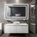 LUVODI Large Illuminate Mirror Bathroom Double Sink Mirror Full Length Dressing Salon Mirror with 3 Color Lights Dimming