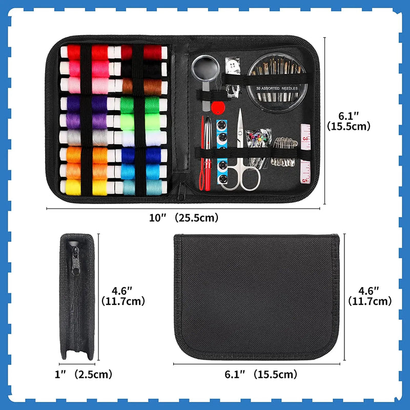 Sewing Kit Compact and Portable for Beginners and Professionals Includes Needles Thread Scissors and Other Essential Access