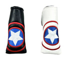 1pc Golf five-pointed star Pattern Putter Cover PU Leather Golf Club Cover Blade Putter Cover Protector with Magnet Closure
