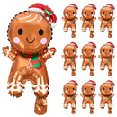 15/5PCS Santa Claus Foil Balloons Mini Christmas Tree Gingerbread Man Balloon 2025 Xmas New Year Holiday Decoration Kids Favors