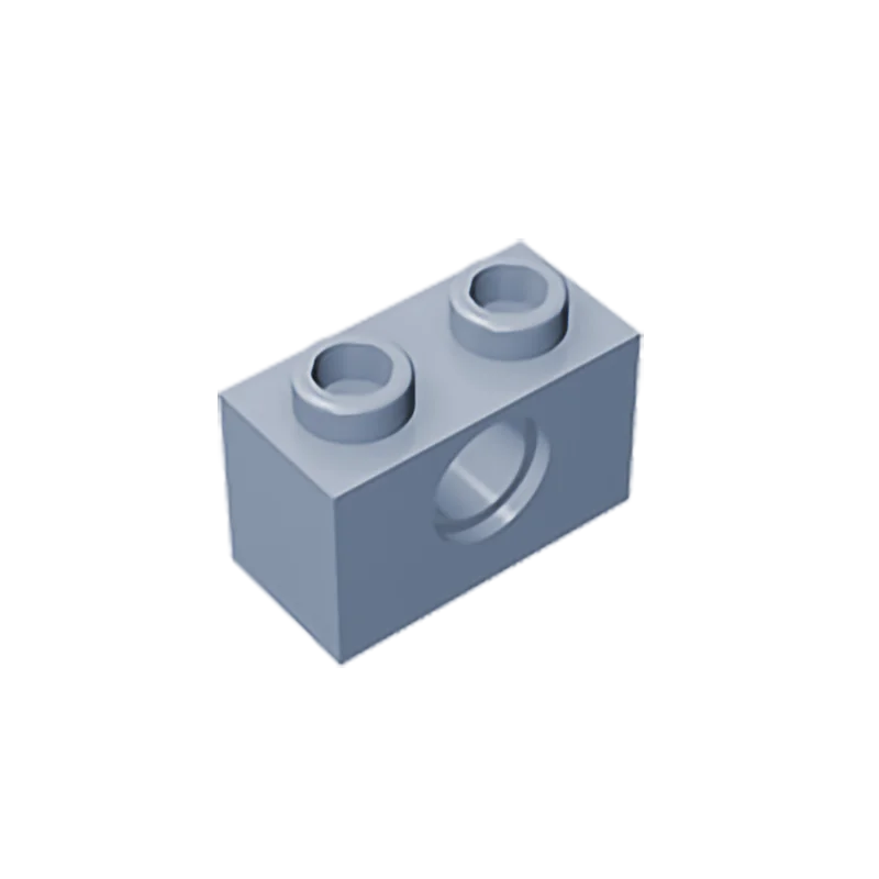 Gobricks 10pcs MOC 3700 Brick 1x2 with Hol Compatible Assembles ParticlesFor Building Blocks Parts DIY Educational Gift Toy 2022