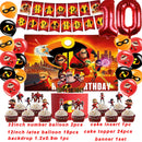 Cartoon The Incredibles Theme Boy Birthday Party Latex Balloons Cake Topper Banner Background Baby Shower Supplies For Kids Gift