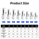 Goture 30pcs/lot Fishing Swivels High Speed Double Rolling Swivels Flexible Rotation Stainless Steel Swivel Fishing accessories