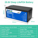 EASUN LiFePO4 Battery 12V 24V 100Ah 300Ah Lithium Iron Phosphate Battery Built-in BMS 6000+ Cyclic For Inverter Solar RV No Tax