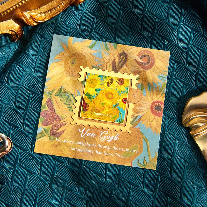 Metal Sunflower Oil Painting Bookmark Insert Book Clips Book Page Holder Book Page Marker Kids Students Teachers Stationery Gift