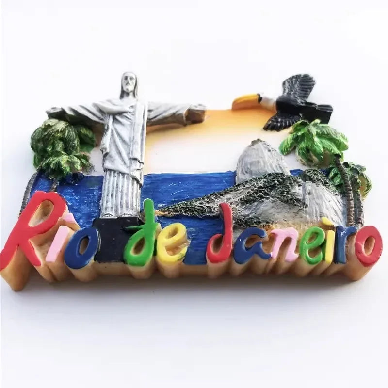 Brazil Fridge Magnets Rio de Janeiro Travelling Souvenirs Refrigerator Stickers Christmas Gifts Photo Wall Magntic Stickers