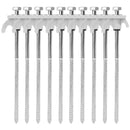 10/2pcs Metal Tent Spikes Camping Pegs Drill in Ground Anchors Heavy Duty Spiral Screw with Hex Socket Stakes Camping Stakes