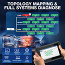 LAUNCH X431 Pad V Elite J2534 Reprogrammierungstool, Online-ECU-Codierung, Topologie-Diagnosescanner, über 50 Wartungsfunktionen für Schwerlastkraftwagen