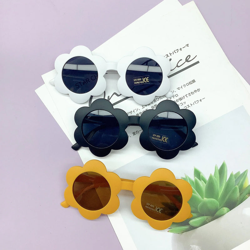 New Fashionable And Sunflower Sunglasses Baby Super Cute Children's UV Protection Multi Color Glasses