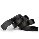 Genuine Leather Ratchet Belt for Men, High Quality Automatic Buckle No Hole Adjustable, Dress & Jeans Belt