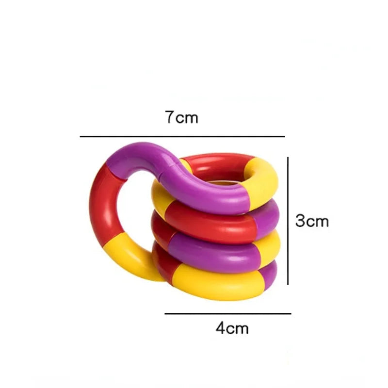 Twisted Ring Magic Figet Magic Trick Rope Creative DIY Winding Leisure Education Stress Relief for Kid Xmas Toy Random Send