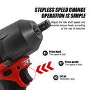 M-WALK Tool 1300N.M Brushless Impact Wrench Cordless Electric Wrench 1/2 in Screwdriver Power Tool For Milwaukee 18V Battery Pin