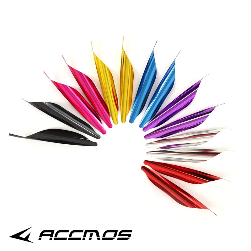 50pcs  New 1.8 inch  Archery Spin Vanes  Spiral Feather DIY Arrow Archery With sticker Tape Arrow Accessories Right Wing