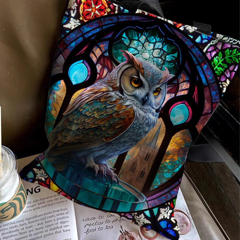 Cross Stitch Shopping Bag Embroidery Hoops DIY Single Shoulder Bag Animals Pattern Crafts Needle Thread Kits for Beginners