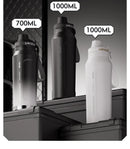 1L Insulated Cold Water Bottle Thermos Stainless Steel Tumbler Qutdoor Sports Handle Vacuum Flasks Double Wall Cup