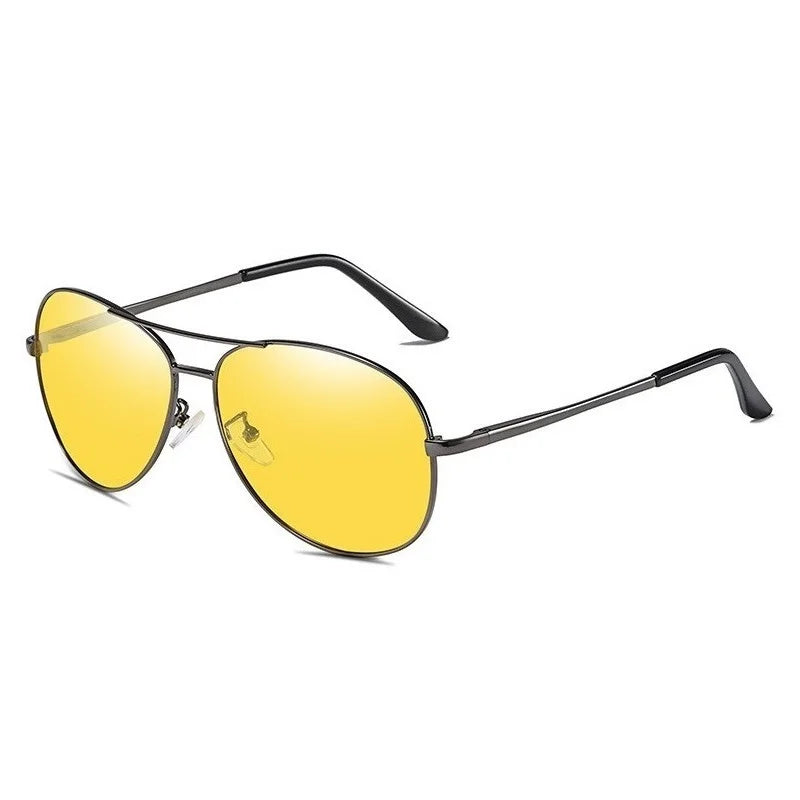 Photochromic Polarized Sunglasses Men Women Driving Chameleon Vintage Metal Sun Glasses Change Color Day Night Vision UV400