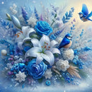 Huacan Neuheiten Diamond Painting Blumen Vollrunder Quadratischer Bohrer Mosaik Tier Vogel DIY Geschenk Kunst Heimdekoration Bastelset