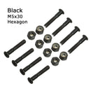 8 Sets M5 Skateboard Mounting Hardware Screws Bolts Skateboard Hardware Nuts Outdoor Longboard Parts Accessories High Quality